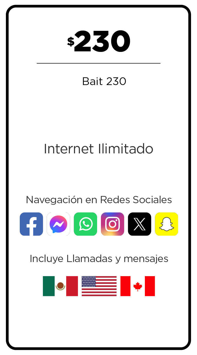Paquete Bait 230