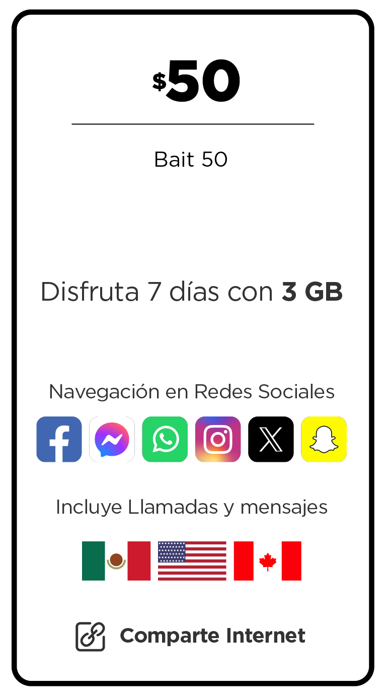 Paquete Bait 50